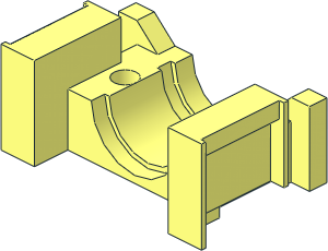 Electric Technic Motor 4.5V  6 x 17 x 5 Rear Gear Cover Bottom Part