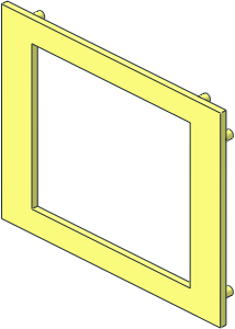 ~Duplo Door Frame  2 x  4 x  3 with Raised Door Outline Back Plate