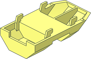 ~Electric Light & Sound Insectoid Tail  4 x 20 x  4.333 - Battery Cover