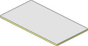 Sheet Plastic  3.6 x  6.6 Rectangular with Mirror Glass Pattern