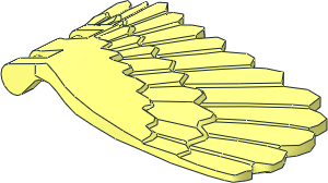 Animal Wing  4 x  7 Left with Feathers and Handle Bars