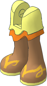 Figure Friends Legs with Asymmetric Layered Skirt Short with Medium Orange Ruffle, Medium Nougat Legs and Ornamented Gold Sandals Pattern