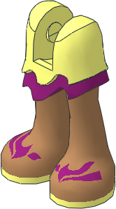 Figure Friends Legs with Asymmetric Layered Skirt Short with Magenta Ruffle, Medium Nougat Legs and Magenta Flame Sandals Pattern