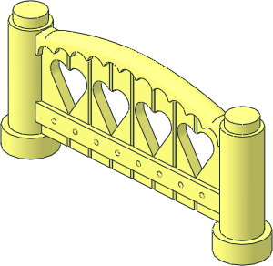 Fabuland Fence  1 x  6 x  2 Rounded