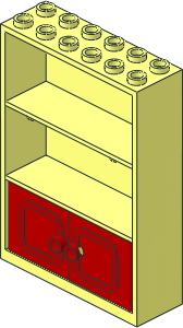 Container Cupboard  2 x  6 x  7 with Red Doors (Complete)