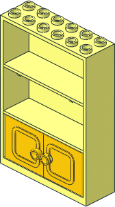 Container Cupboard  2 x  6 x  7 with Yellow Doors (Complete)