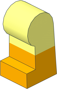 ~Minifig Leg Left with Bright Light Orange Lower Leg Pattern (Obsolete)