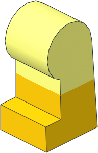 ~Minifig Leg Left with Yellow Lower Leg Pattern (Obsolete)