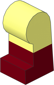 ~Minifig Leg Left with Dark Red Lower Leg Pattern (Obsolete)