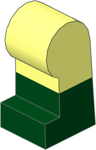 ~Minifig Leg Left with Dark Green Lower Leg Pattern (Obsolete)