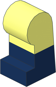 ~Minifig Leg Left with Dark Blue Lower Leg Pattern (Obsolete)