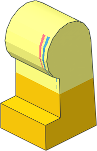 ~Minifig Leg Left with Wetsuit, Coral and Dark Azure Trim Pattern (Obsolete)