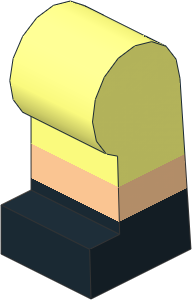 ~Minifig Leg Left with Light Nougat Lower Leg and Black Shoes Pattern (Obsolete)