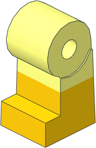 ~Minifig Leg Right with Yellow Lower Leg Pattern (Obsolete)