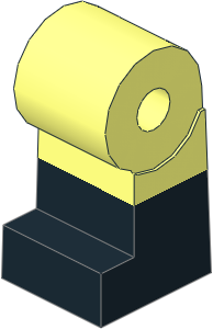 ~Minifig Leg Right with Black Lower Leg Pattern (Obsolete)