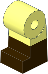 ~Minifig Leg Right with Dark Brown Lower Leg Pattern (Obsolete)