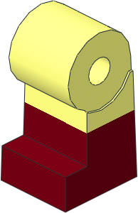 ~Minifig Leg Right with Dark Red Lower Leg Pattern (Obsolete)