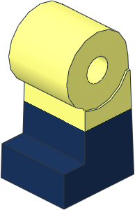 ~Minifig Leg Right with Dark Blue Lower Leg Pattern (Obsolete)