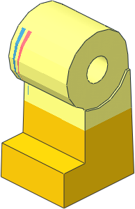 ~Minifig Leg Right with Wetsuit, Coral and Dark Azure Trim Pattern (Obsolete)