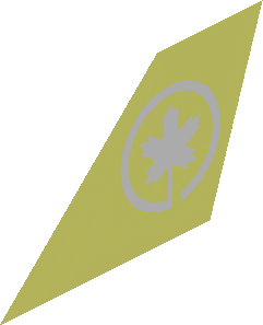 ~Tail  4 x  1 x  3 with Maple Leaf Air Canada Logo Pattern - Side