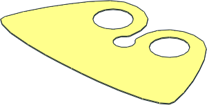 Minifig Cape Cloth High Rounded Collar with Black Side Pattern