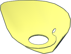 Minifig Cape Cloth High Rounded Collar with Black Outside Pattern (Formed)