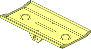 ~Hinge  6 x  3 Radar/Blade/Spoiler/Panel without Front Surface