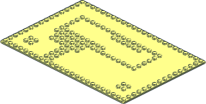 Baseplate 16 x 24 with Set 080 Small White House Studs