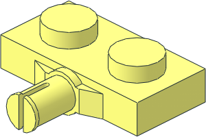 Plate  1 x  2 with 1 Wheel Pin