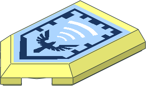 Tile  3 x  2 with Angled End with Nexo Power Shield Pattern - Hawk Holler