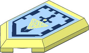 Tile  3 x  2 with Angled End with Nexo Power Shield Pattern - Backfire