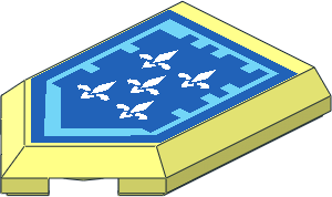 Tile  3 x  2 with Angled End with Nexo Power Shield Pattern - Formation of Fortitude