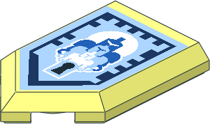 Tile  3 x  2 with Angled End with Nexo Power Shield Pattern - Minify Suprise