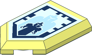 Tile  3 x  2 with Angled End with Nexo Power Shield Pattern - Giant Growth