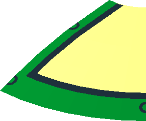 ~Dish  4 x  4 Inverted with Green Cross Pattern - 1/8