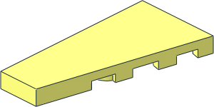 ~Wing  2 x  4 Left without studs