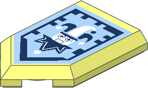 Tile  3 x  2 with Angled End with Nexo Power Shield Pattern - Sir Tauntalot