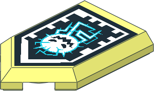 Tile  3 x  2 with Angled End with Nexo Power Shield Pattern - Vicious Voltage