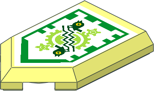 Tile  3 x  2 with Angled End with Nexo Power Shield Pattern - Time Breach