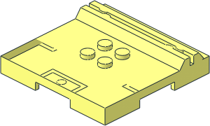 ~Plate  6 x  6 x  0.667 with 4 Studs and Card-holder without Text