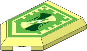 Tile  3 x  2 with Angled End with Nexo Power Shield Pattern - Supersonic Shield