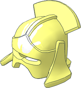 Minifig Helmet Castle Uruk-Hai with Lateral Comb & Hand Pattern