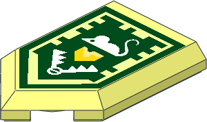 Tile  3 x  2 with Angled End with Nexo Power Shield Pattern - Mouse Trap