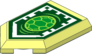 Tile  3 x  2 with Angled End with Nexo Power Shield Pattern - Snapper Stand