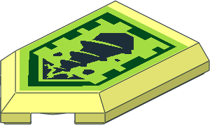 Tile  3 x  2 with Angled End with Nexo Power Shield Pattern - Alpha Drill