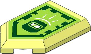 Tile  3 x  2 with Angled End with Nexo Power Shield Pattern - Blast Mask