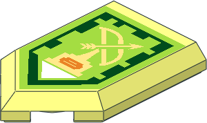 Tile  3 x  2 with Angled End with Nexo Power Shield Pattern - Bowmaster