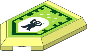 Tile  3 x  2 with Angled End with Nexo Power Shield Pattern - Cleansing Rain