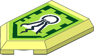 Tile  3 x  2 with Angled End with Nexo Power Shield Pattern - Lock Smith