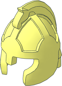 Minifig Helmet Castle Rohan with Cheek Protection & Comb